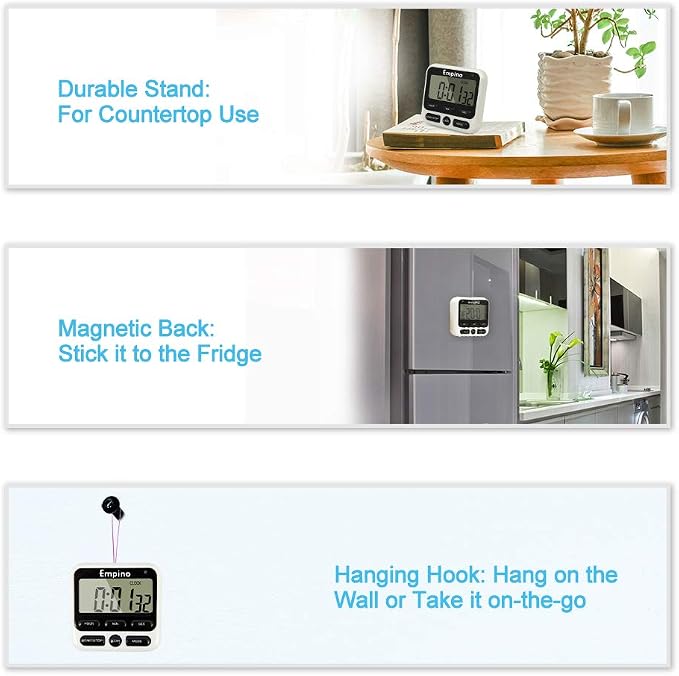 Digital Kitchen Timer Count-Up & Count Down Timer for Cooking Sports Game