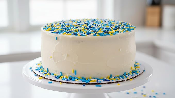 NCS Los Angeles Game Day Dark Blue, Blue, Yellow & White Jimmies Edible Sprinkles – Cupcake, Cake & Cookie Decorations, 7 oz