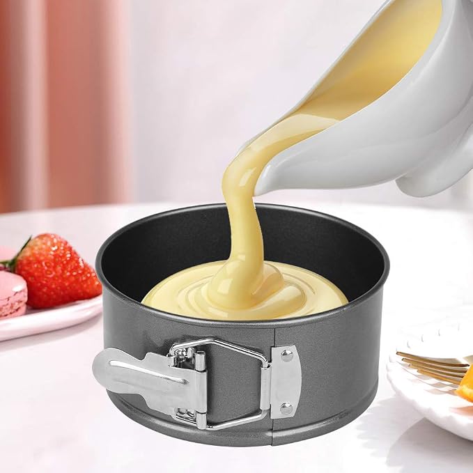 Cake Pan,5 Inch with Removable Bottom Round Cake Pan,Non-Stick And Leakproof,Carbon Steel Cake Baking Tray