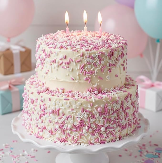 Manvscakes, No Artificial Dyes, Pink Sprinkles, Natural Sprinkles, Gluten Free, Valentine Sprinkles, Pink Cake Decorations, Mothers Day, Baby Shower, Cookies, Fondant Cake, Natural Dessert Toppings, 3