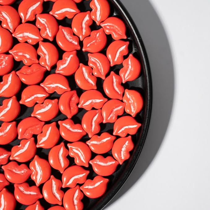 NIPEOR Red Lips Edible Pearl Sprinkles, 4.6oz/130g Cake Decorating,Cupcake Cake Candy Sprinkles for Ice Cream Topper(Red Lips)