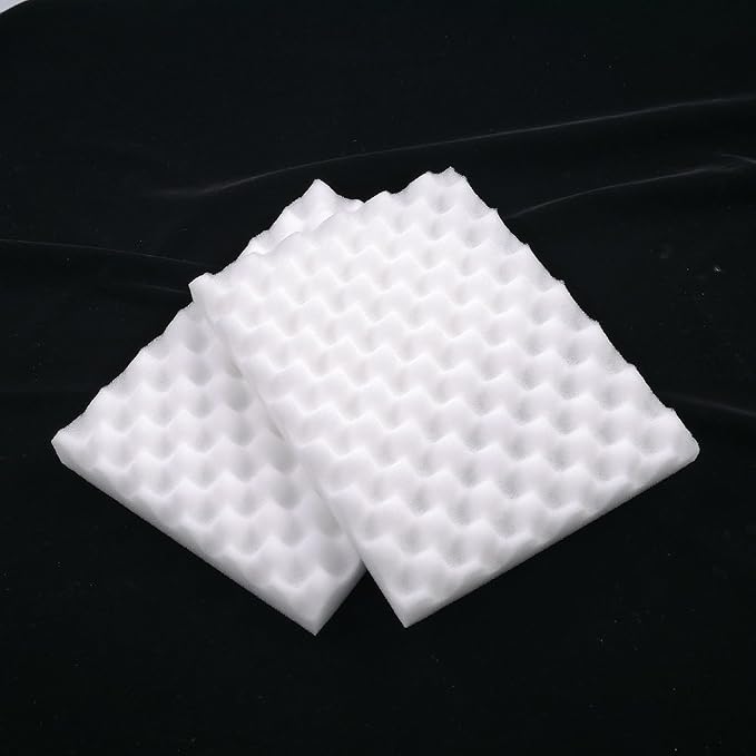 2 Pcs Fondant Shaping Sponge Pad Sugar Flower Gum Paste Modeling Foam Tray Wave Sponge Mat Cake Decorating Tools by EORTA for Kitchen Baking Sugarcraft DIY, White