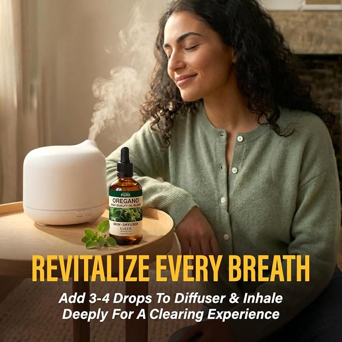 100% Pure Oregano Oil - 4 Fl Oz Oregano Essential Oil for Hair, Skin, Diffuser, Aromatherapy & DIY Soap Making Scent