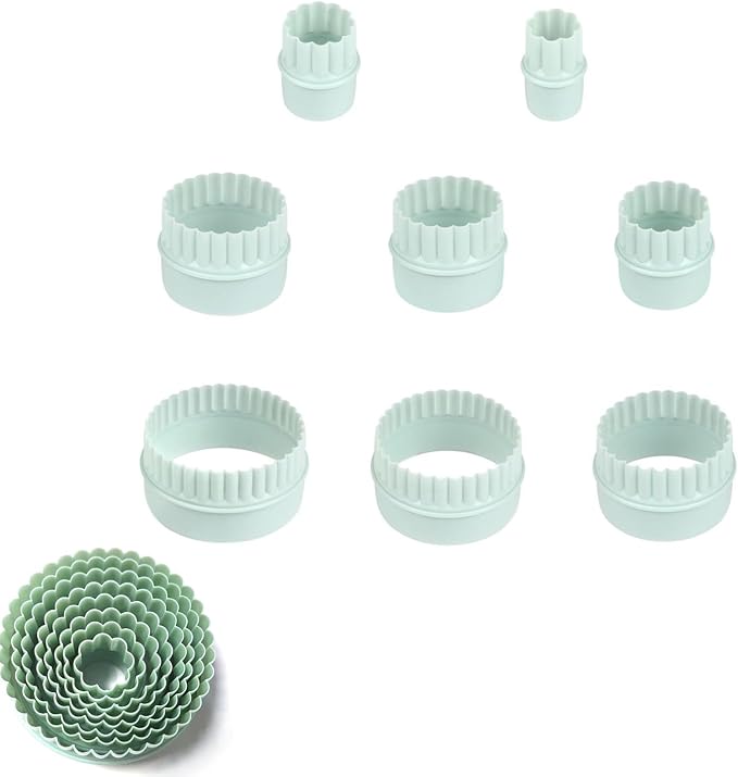 8 Pack Biscuit Cutter Set Round Cookie Cutters Cookie Dough Cutter for Baking Dough Pastry Mini Apple Pie Tea Sandwich Scone English Muffin Fondant Decoration Donuts Jam Tarts Appetizer