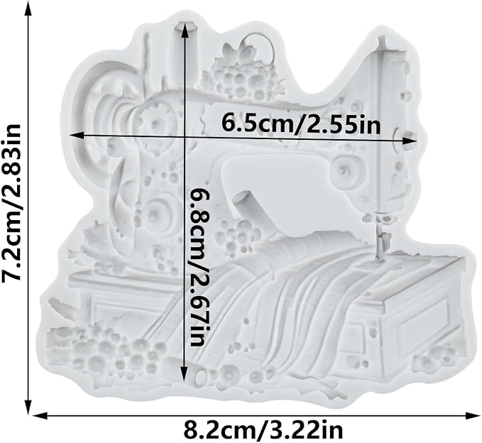 Sewing Machine Silicone Mold Sewing Tools Fondant Molds for Cake Decorating Cupcake Topper Candy Polymer Clay Chocolate Gum Paste