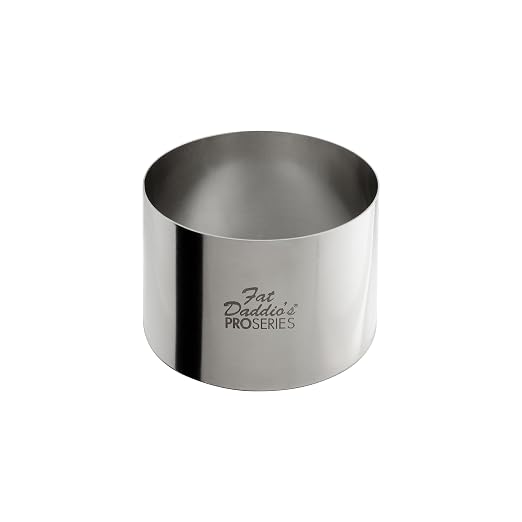 Fat Daddio's Stainless Steel Round Cake & Pastry Ring, 2.75 x 1.75 Inch
