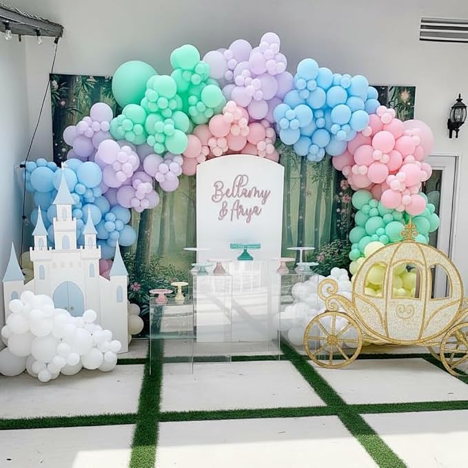 426Pcs Pastel Balloon Arch Kit - 7 Macaron Assorted Colors Balloon Garland Kit for Birthday Party Kids Girls Baby Shower Wedding Anniversary Pride Easter Rainbow Supplies Party Decorations