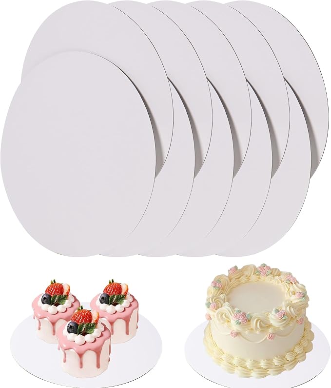 40 Pcs Cake Boards,White Cake Boards 9 Inch Round,Food Grade Cardboard Cake Rounds,Disposable Cake Plates,9 Inch Cake Board,Waterproof and Oil proof Cake Base Cake Tray Cake Pizza Circles