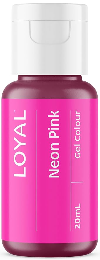 Loyal Gel Food Coloring | Vibrant Color for Buttercream, Fondant, Royal Icing, Gum Paste, Marzipan and Cake Batter | Gel-Based Concentrated Food Dye - 20ml Neon Pink