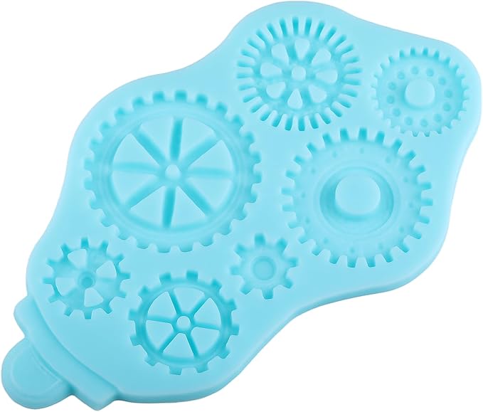 Steampunk Gear Fondant Mold Gear Silicone Molds for Cake Decorating Cupcake Topper Chocolate Candy Gum Paste Polymer Clay