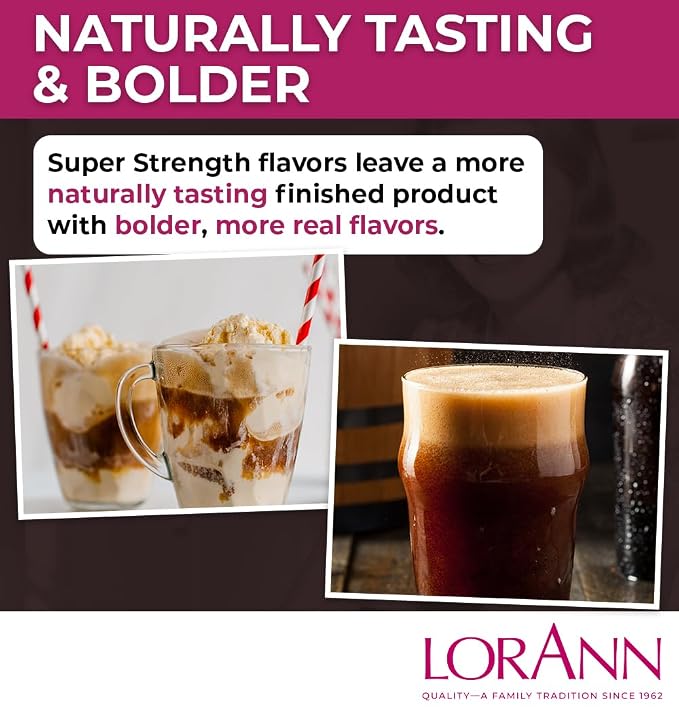 LorAnn Oils Super Strength Flavoring - Used For Candy Making, Flavoring Extracts, Baking, Hard Candy, and Flavor Oils - Bold, Natural Flavors 4X Stronger Than Extracts - Root Beer, 1 fl oz