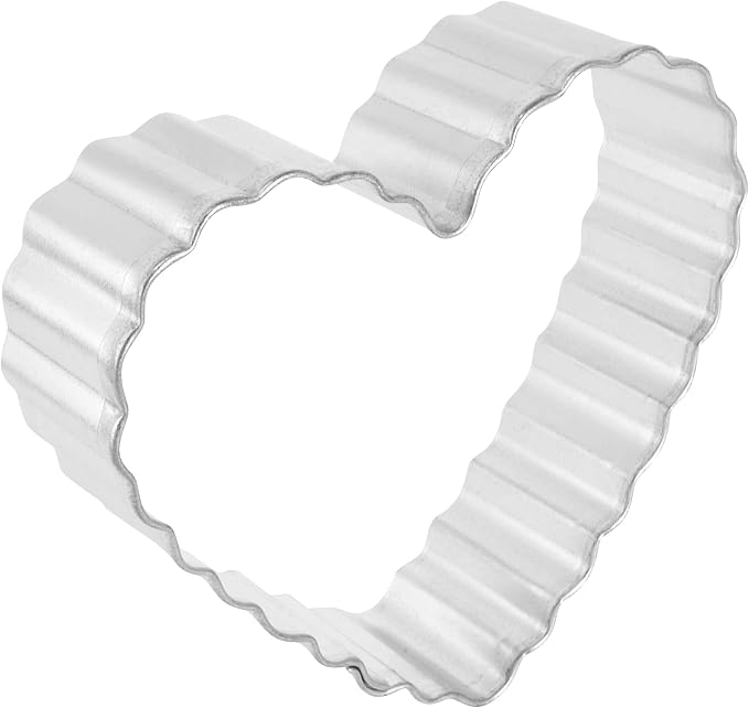 R&M Heart Fluted 3.5" Cookie Cutter in Durable, Economical, Tinplated Steel