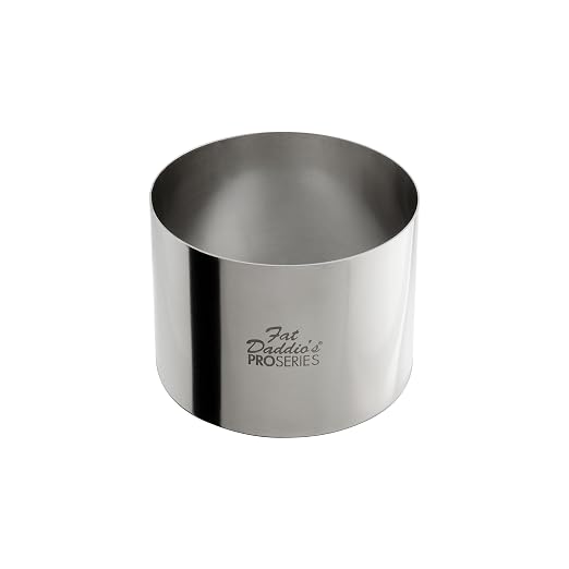 Fat Daddio's Stainless Steel Round Cake & Pastry Ring, 3 x 2.375 Inch