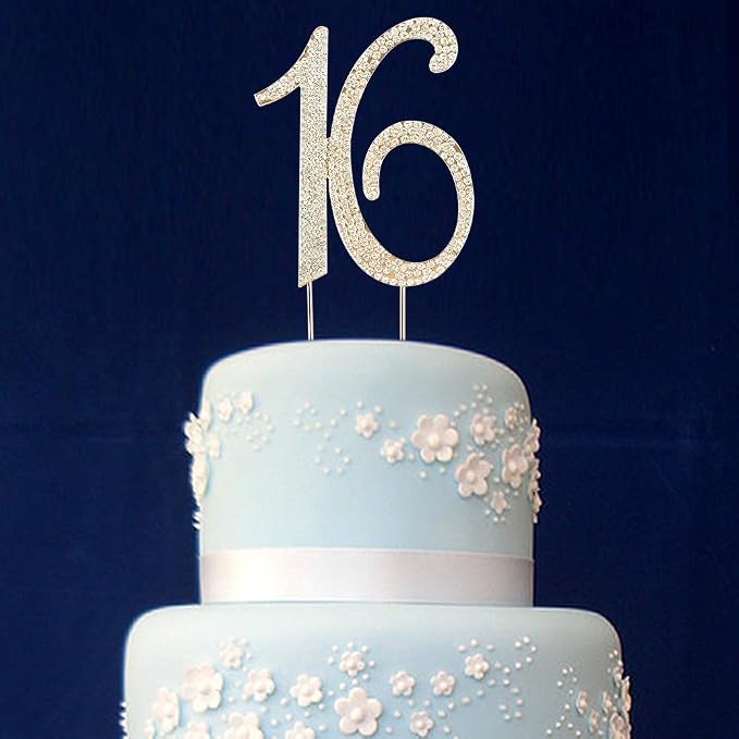 Scotamalone16 Cake Topper Premium Bling Rhinestone Diamond Gems