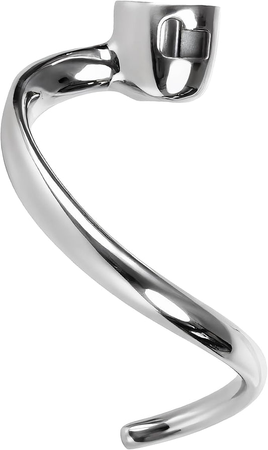 Stainless Steel Spiral Dough Hook for KitchenAid 4.5QT & 5QT Tilt-Head Stand Mixer, Efficient Dough Hook Attachment for Bread, Pizza & Pasta, Dishwasher Safe