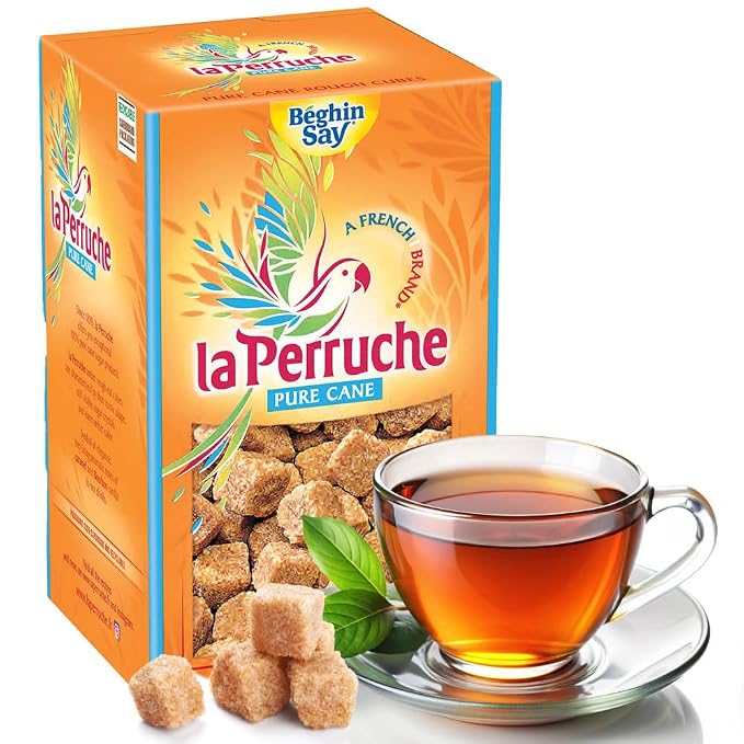 La Perruche Pure Cane Brown Sugar Cubes (750g/1.65lb box) | Ideal Sugar Cubes for Coffee | Pack of 1