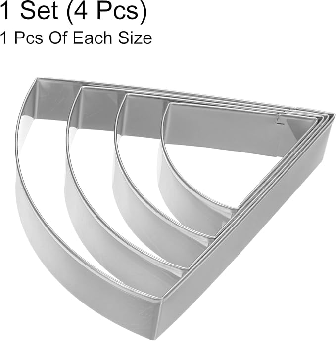 HARFINGTON Pizza Slice Cookie Cutter Set Assorted Sizes Stainless Steel Candy Corn Baking Pastry Cookie Cutters Molding for Pastry Fondant Cake Cookie