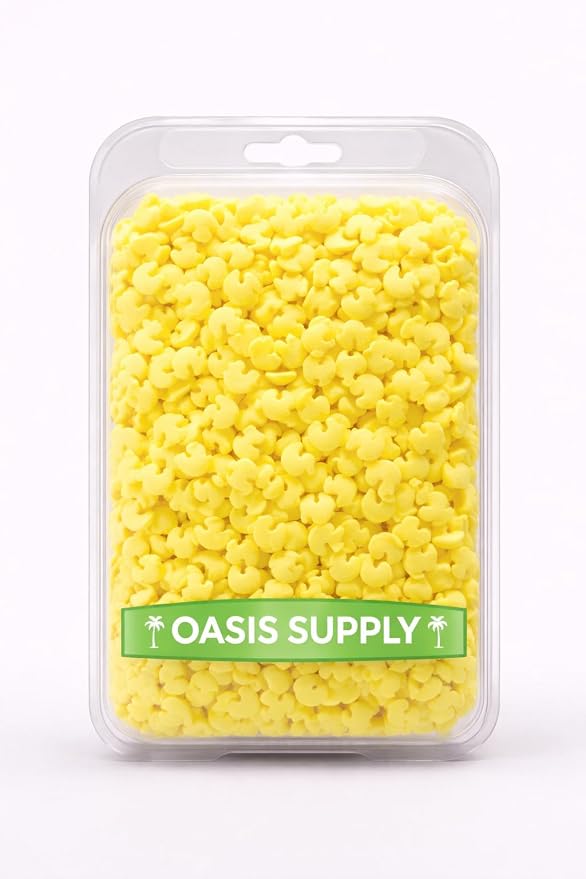 Oasis Supply Baby Shower Sprinkles & Sugar Shapes – Edible Decorations for Cakes, Cupcakes, and Cookies – Gender Reveal, Boy, Girl, and Neutral Party Baking Decorations - Yellow Rubber Ducks
