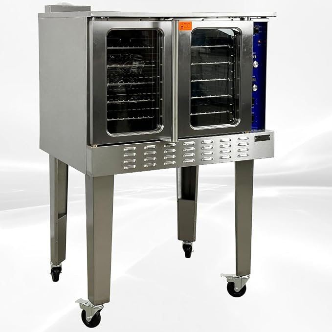 Commercial Convection Oven, Natural Gas, 54000 BTU, Single Deck, Four Legs, Restaurant Kitchen Bakery DCCOG1