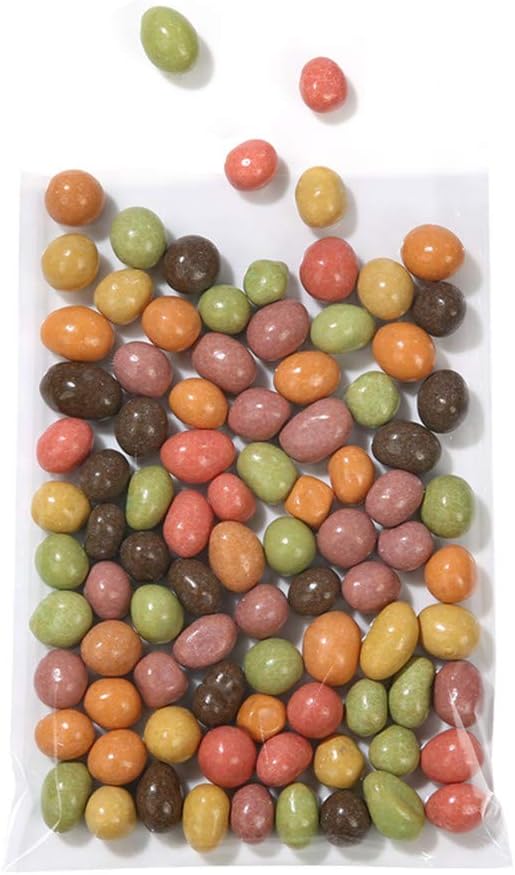 Brandon-super 100 Pcs 10x6 Inch Clear Flat Cello Cellophane Treat Bags Good for Bakery, Popcorn, Cookies, Candies, Dessert. Metallic Twist Ties!