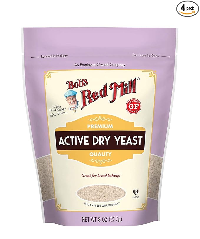 Bob's Red Mill Active Dry Yeast 8 Ounce (Pack of 4)