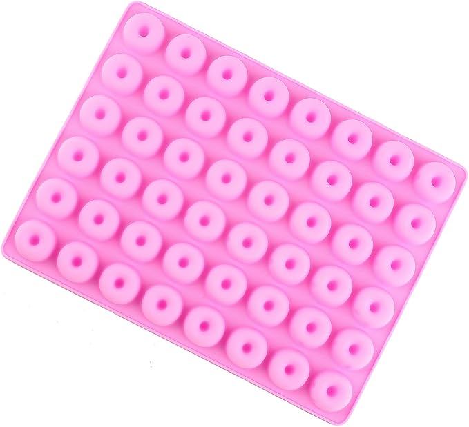 Donut Silicone Gummy Mold Mini Donut Ring Chocolate Candy Molds Pink