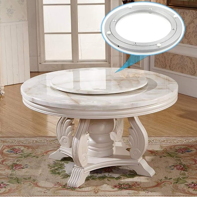 Aluminum Heavy Duty Lazy Susan Rotating Turntable Bearing Swivel Plate Hardware for Dining-Table (24 inch (16mm))
