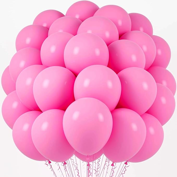 Voircoloria Pink Balloons, 66pack 12inch Pink Latex Party Balloons for Wedding, Birthday, Graduation, Bridal Shower, Valentine's Day, Baby Shower, Gender Reveal, Anniversary Party Decorations