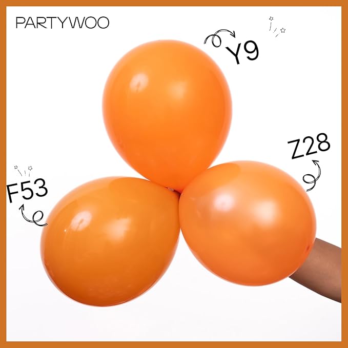 PartyWoo Burnt Orange Balloons 100pcs 12 Inch Terracotta Rust Fall Color Autumn Boho Balloon Arch Kit Garland for Wedding Birthday Baby Shower Thanksgiving Halloween Fall Party Decorations Orange-F53