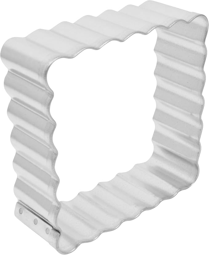 R&M Square Fluted 2.75" Cookie Cutter - Baking Tool for Cookies, Fondant & Crafts
