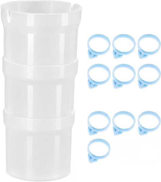 1-Pack Pastry Bag Holder Cake Decorating Supplies with Piping Tip Organizer & Piping Bag Clips, Perfect for Dessert Icing & Pastry Baking