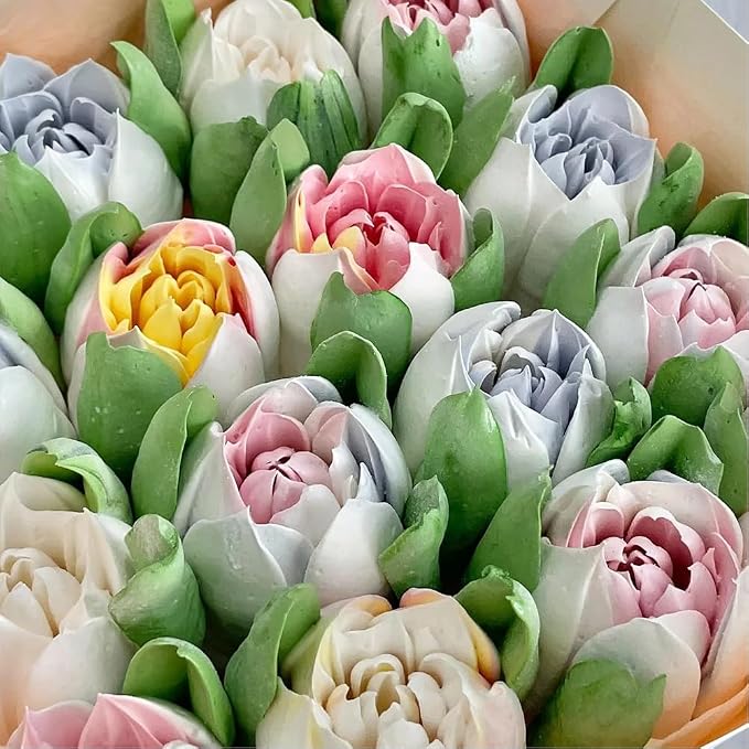 Extra Large Russian Piping Tip Stainless Steel Flower Piping Tips Rose Floral Icing Nozzles for Cake Decorating Frosting