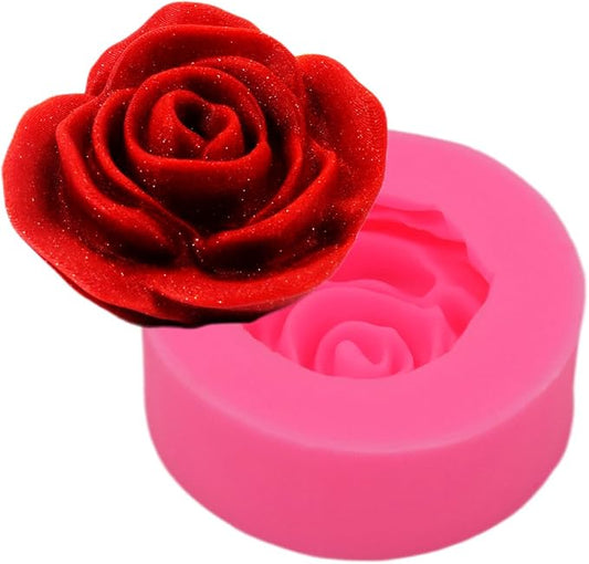 4 Pcs Large Size Rose Flower Silicone Molds - Candy & Chocolate Molds, Wedding Cake Decorating Tools, Fondant Sugarcraft Cake Molds