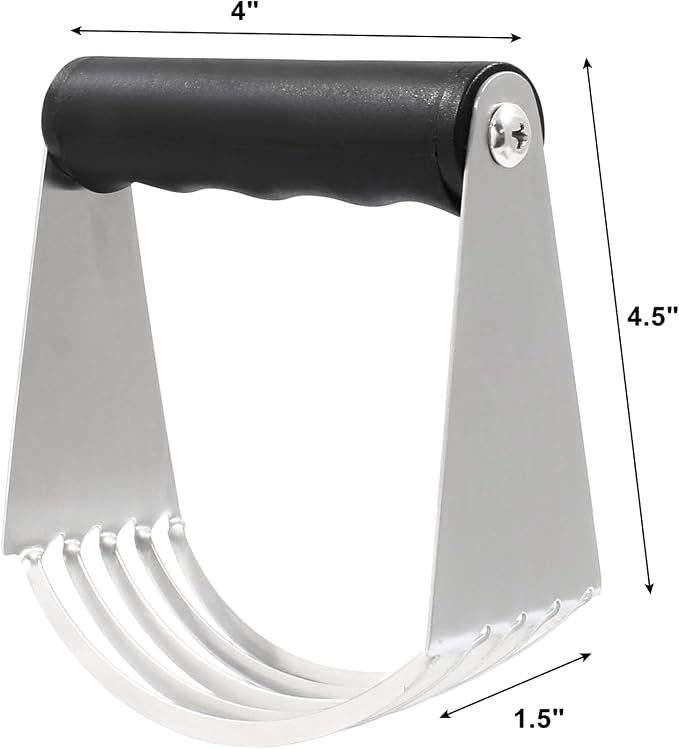 Dough Blender Stainless Steel Pastry Cutter Kitchen Butter Cutter for Mixing Flour and Butter Professional Baking Tool