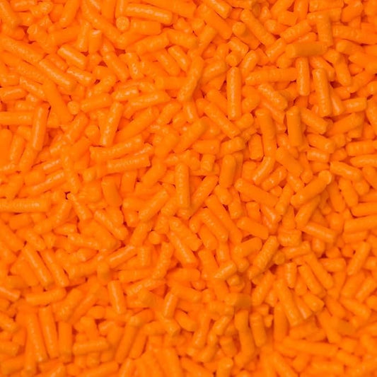 Sprinkles Edible Soft Jimmies Soft Sprinkles for Topping Ice Cream, Cookies, Cakes, Cupcakes, Dessert Decorating MADE IN USA 4 oz (ORANGE)