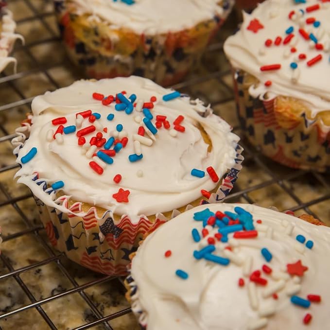 GranAroma Red, White, & Blue Sprinkles, 12 oz, Decorative, Cakes & Cupcakes