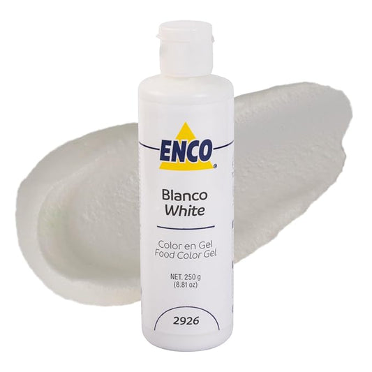 ENCO Food Coloring Gel White 8.8 oz (250g) Concentrated, Vegan