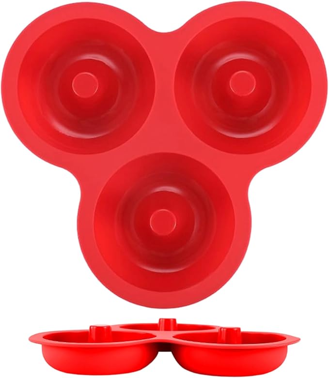 Silicone Donut Mold Tray, Reusable Heat-Resistant Baking Pan With Flexible Non-Stick Feature, Safe and Durable Main, Kitchen Accessory With Usage for Donut Cake Cookie Snack Cooking Breakfast Party