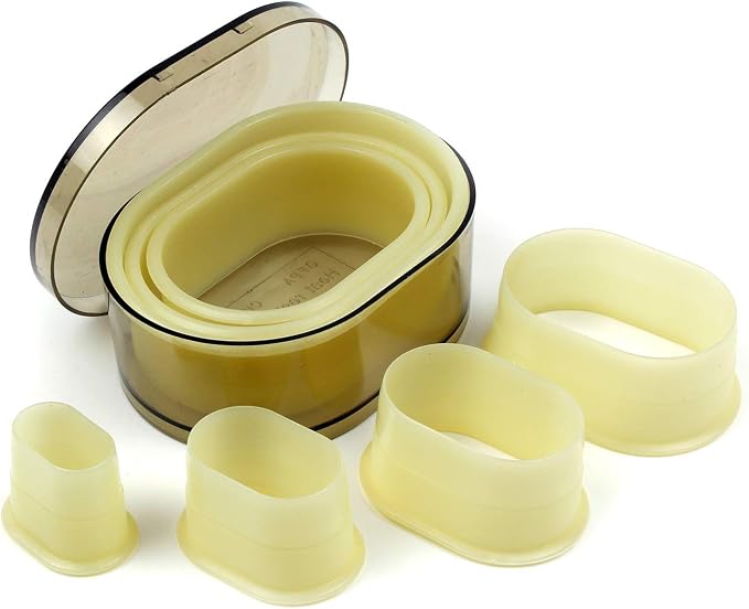 O'Creme Oblong Heat-Resistant Plastic Cutter in Seven Sizes, One of Each