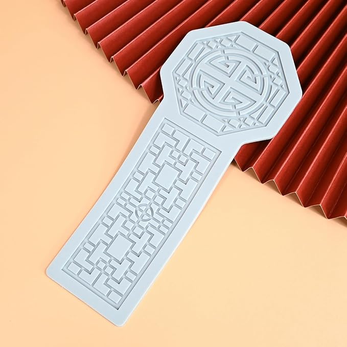 mostsom Pane Shape Chinese Style Pattern Lace Mold Silicone Mold DIY Sugarcraft Cake Decorating Tool Chocolate Fondant Lace Mat (B_ Pane)