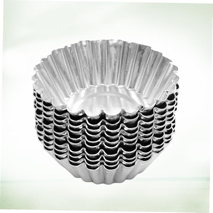 40pcs Nonstick Tinplate Egg Tart Molds for Baking Cupcakes Pies Custards Muffins and Cookies Metal Fluted Baking Cups for Even Heat Conductivity and Easy Release