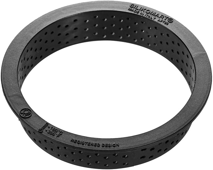 Silikomart "Tarte Ring 70" Heat-Resistant Perforated Plastic Cutting Ring 2.75 Inch Diameter - 8 Pieces