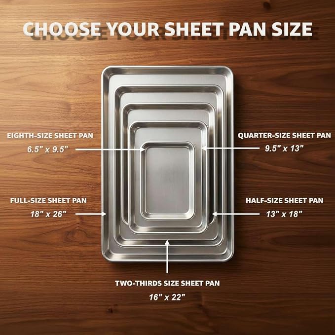 9.5" x 13" Quarter Sheet Pan 12 Pack Commercial Small Baking Sheet and Oven Tray