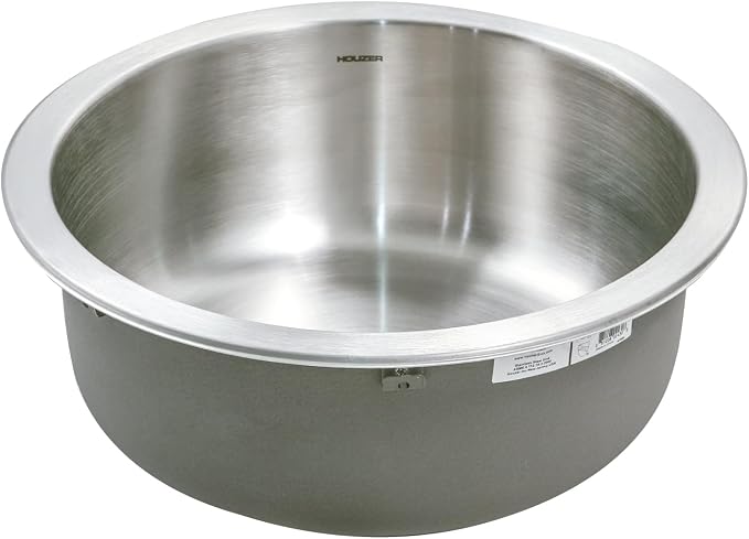 Houzer Club Stainless Steel Kitchen Bar & Prep Sink - 18 Inch Undermount Single Round Bowl Sink, Durable & Versatile, Essential for Home & Apartment, Nested 40-Pack - CF-1830-40