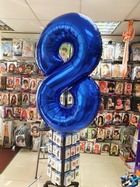 40 Inch Night Blue 1 Balloon for First Birthday, 1st Number Balloons Birthday Decorations for Girl Kids Toddler Baby, One Giant Number 1 Balloon
