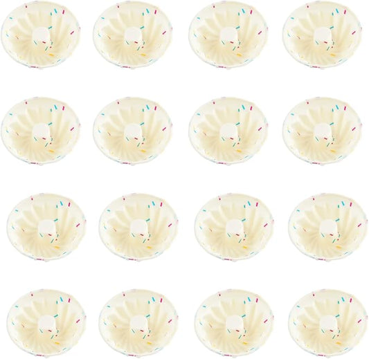 Silicone Mini Fluted Cake Pan Set 12 Pack Nonstick Mini Flan Molds Cute Baking Mold for Cupcakes Donuts Muffins Brownies Cornbread Jelly for Owen Reusable Baking Tray(White, Lake)