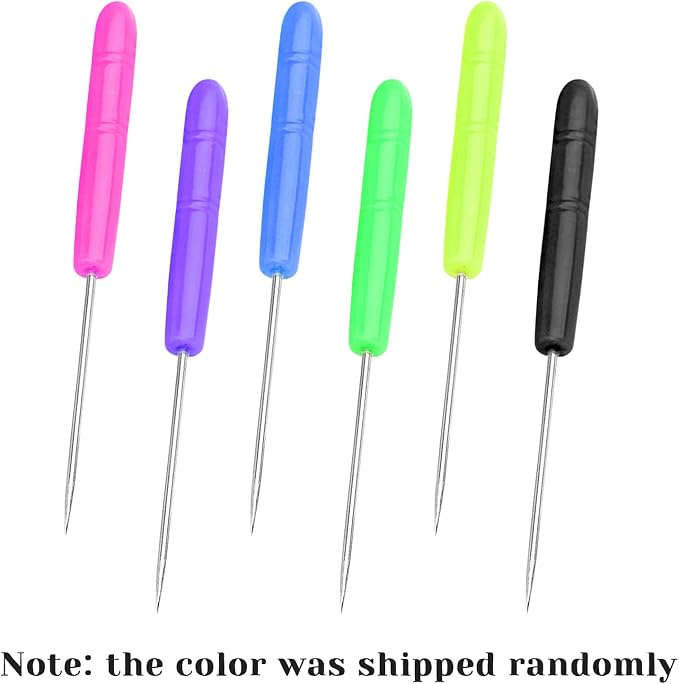 Grosun 6 Pieces Cookie Scribe Tool Sugar Stir Needle Scriber Needle Cookie Decorating Tools, DIY Baking Pin Whisk Stainless Steel Needle Biscuit Icing Pin