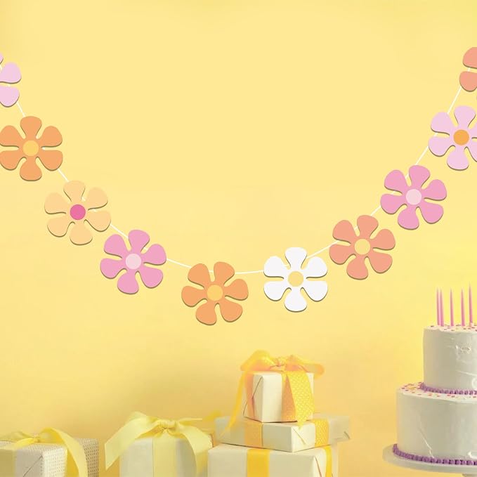 Vuzvuv 48Pcs Boho mini Flower Paper Cutouts with 100Pcs Glue Points,Flower Cut Outs Bulletin Board Decorations for Birthday Party Theme Decor Supplies