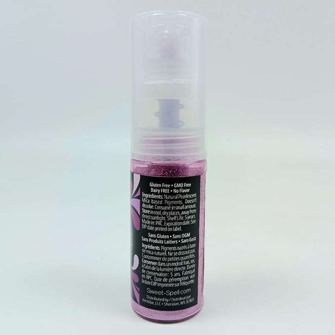 Sweet Spell Edible Cake Glitter Spray – Shimmering Magic for Cakes Decorating & Cocktails – 100% Edible, Food-Grade, Vegan, Gluten-Free (Purple)