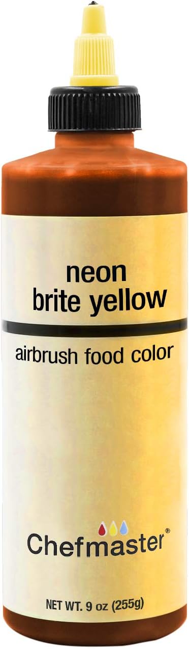 Chefmaster Airbrush Spray Food Color, 9-Ounce, Neon Brite Yellow